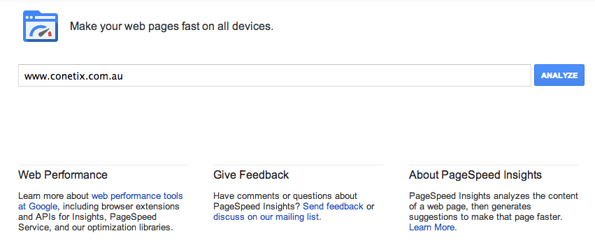 pagespeed insight