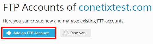 how to add a new ftp account in plesk