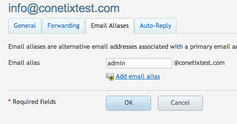 how to add an email alias