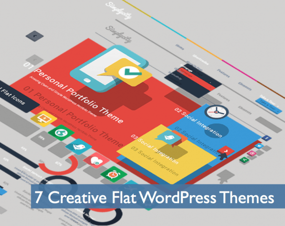 7 creative flat design wordpress themes