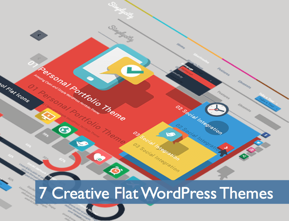 7 creative flat design wordpress themes