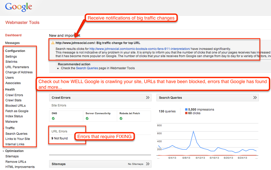 google web master tools
