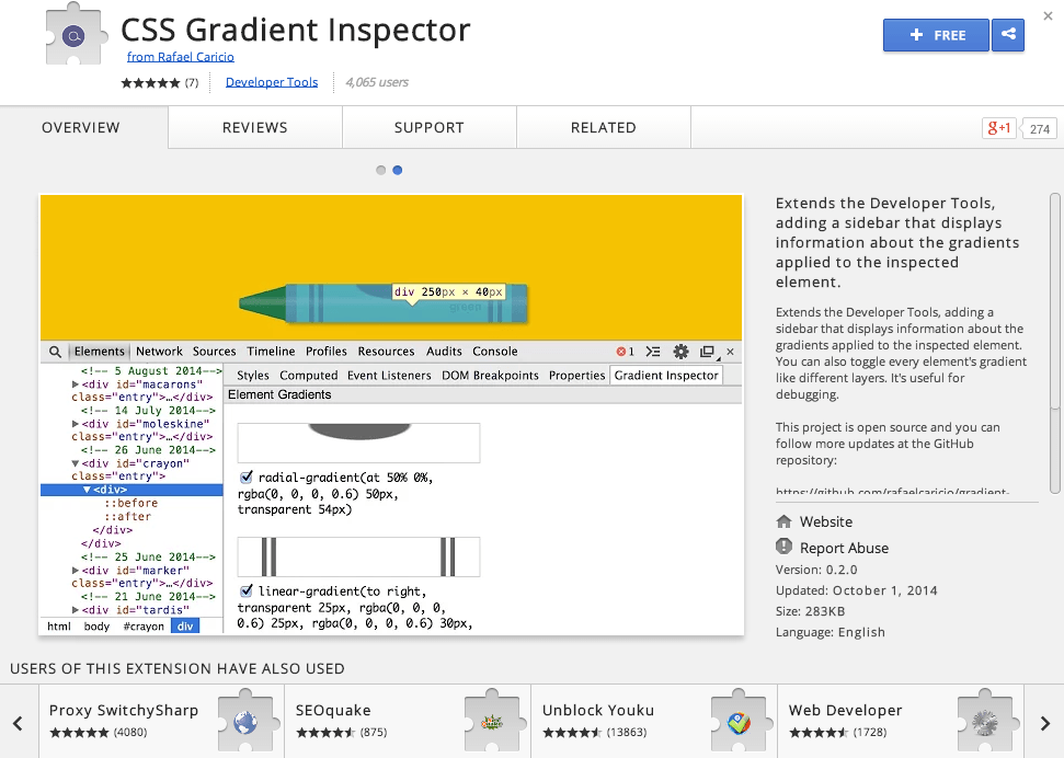 css gradient inspector