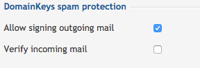 how to enable domainkeys spam protection in plesk 12