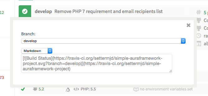 travis.ci build status markdown link