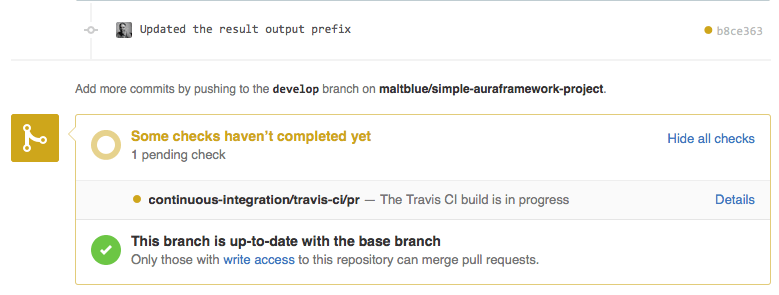 travis.ci build request information