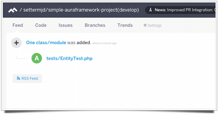 Travis.CI codeclimate timeline