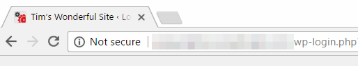 google chrome not secure wordpress login