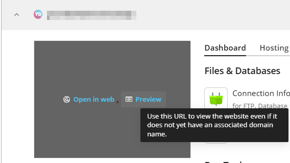 previewing or developing a website before making it live