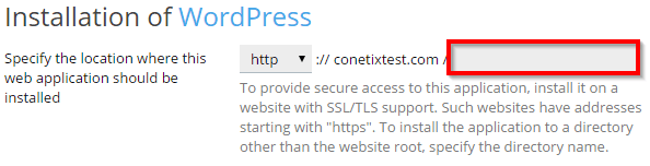 plesk onyx - install wordpress via plesk application
