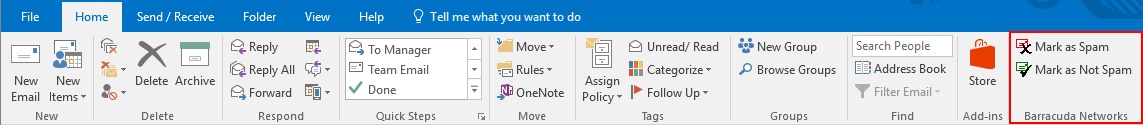 barracuda outlook add-on