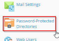 add a password protected directory in plesk onyx