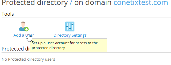 password protect a directory in plesk