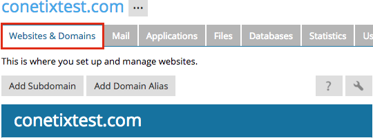 plesk onyx - websites and domains