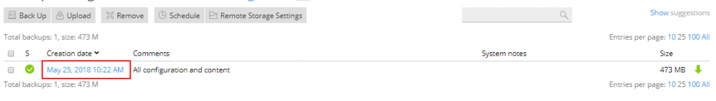 plesk onyx - restoring from backup