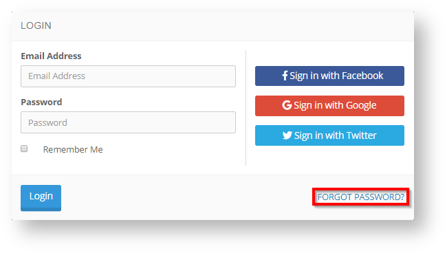 conetix control panel: reset your password