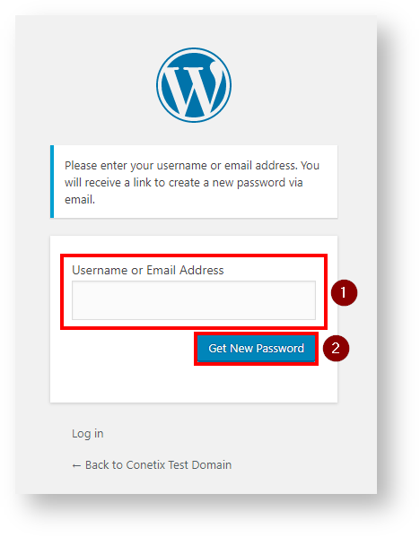 reset your wordpress password