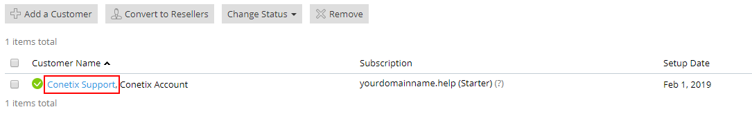 providing single subscription access in plesk