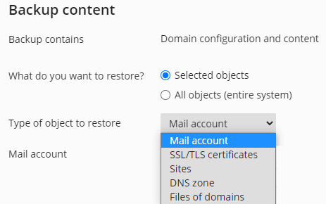 plesk obsidian – restoring from backup