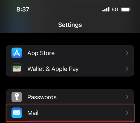 iphone - update imap/pop email password