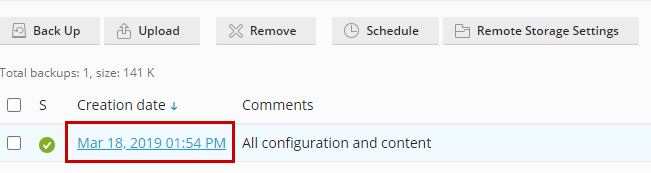 plesk obsidian – restoring from backup