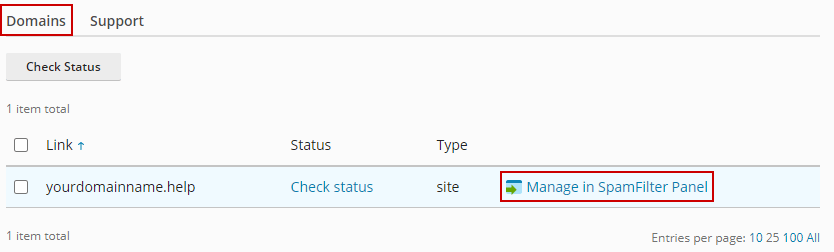 spamexperts - how to login via plesk