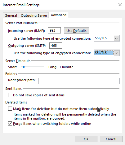 setup new mailbox in outlook