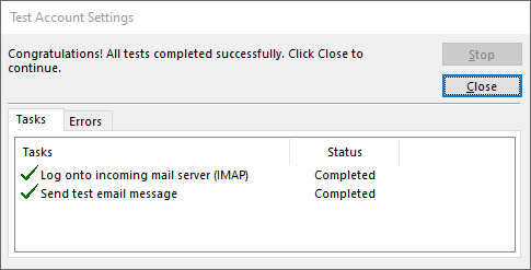 setup new mailbox in outlook