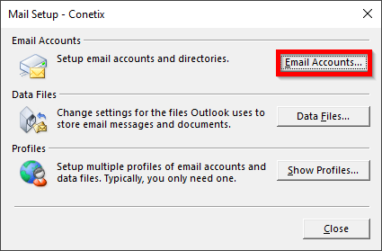 setup new mailbox in outlook