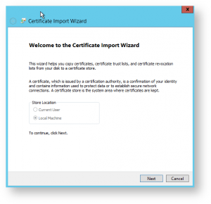 Installing a PFX Certificate on a Windows Server • Conetix