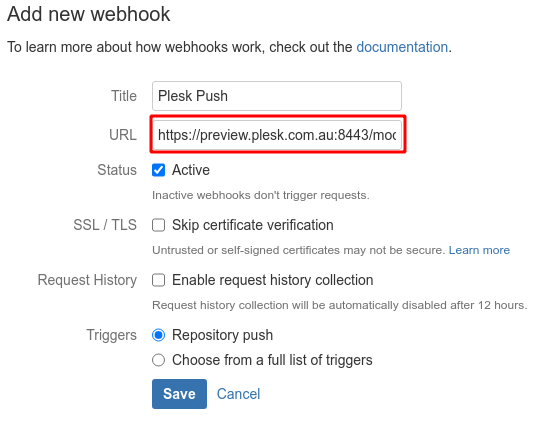 automatic git deployments via bitbucket to plesk based hosting