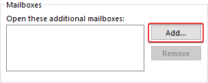 how to manually add a microsoft 365 shared mailbox to outlook