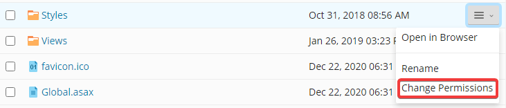 setting windows folder / file permissions in plesk