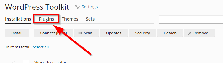 mass plugin actions with wordpress toolkit