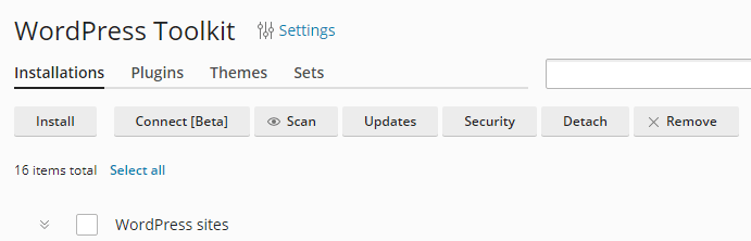 mass plugin actions with wordpress toolkit