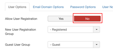 joomla registration spam
