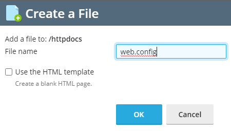 how to create a web.config file for wordpress