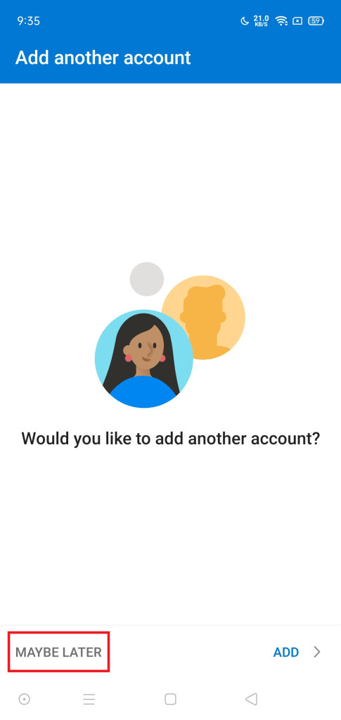 setup microsoft 365 account on the outlook app for android