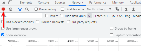 export web traffic statistics to har