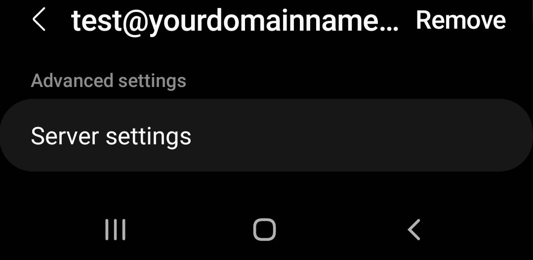 updating imap/pop email settings on the samsung email app