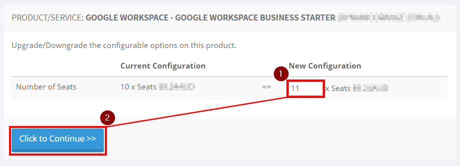 ordering additional google workspace licenses