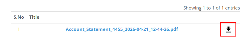 account statement