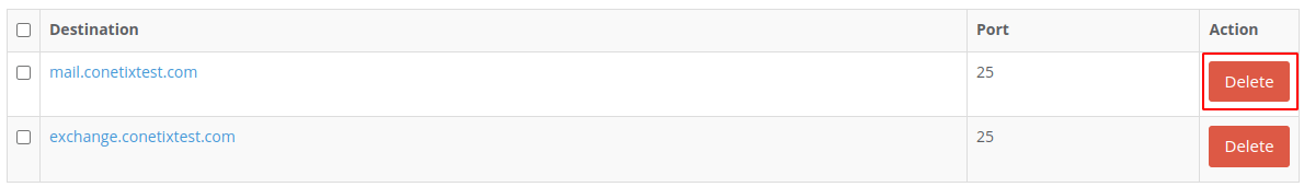 spamexperts - how to update destination mail server