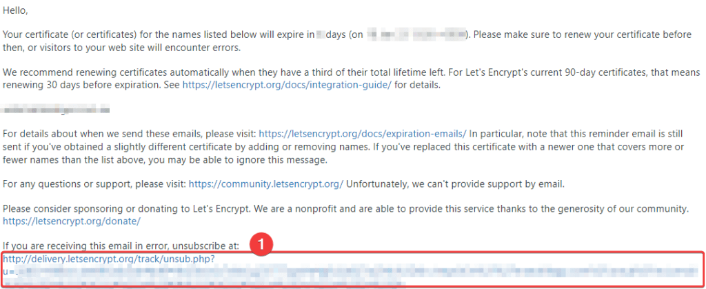let's encrypt ssl renewal failure emails
