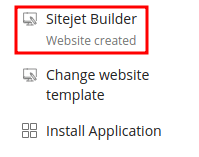 how to access sitejet builder via plesk