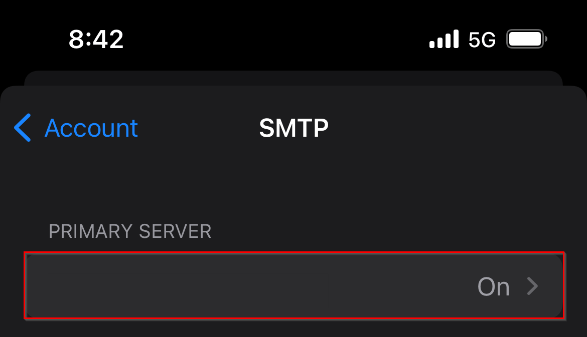 iphone - update imap/pop email password