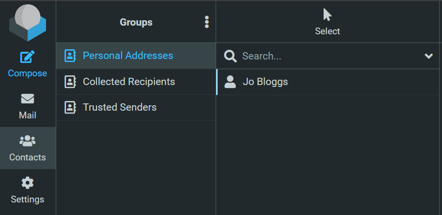 roundcube - export/import contacts