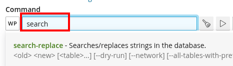 wp toolkit: wp-cli search and replace